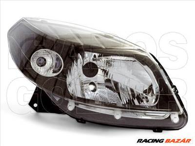 Dacia Sandero 2009-2012 Stepway  - Fényszóró jobb H4 fekete h. (belülr. áll. is) DEPO