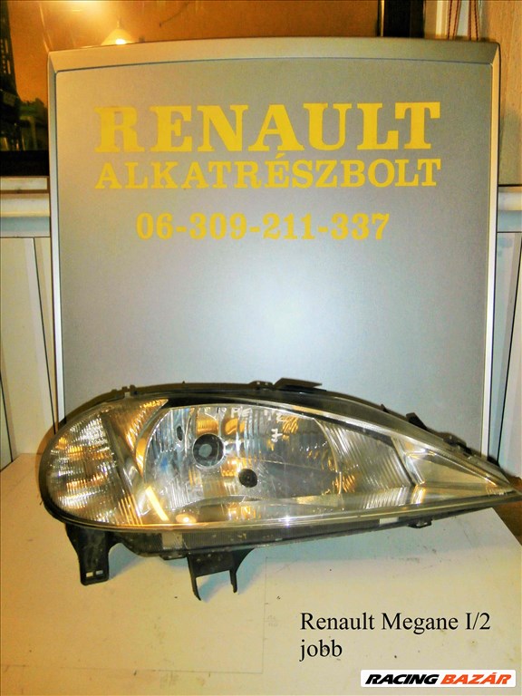 Renault Megane I/2 jobb fényszóró  1. kép