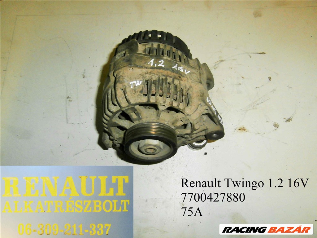 Renault Twingo 1.2 16V (75A) 7700427880 generátor  1. kép