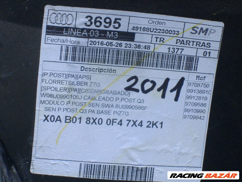 Audi Q3 8U radaros hátsó lökhárító 8U0807385C 2015-től 5. kép