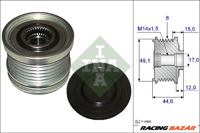 INA 535 0182 10 Generátor szabadonfutó - VOLVO, FORD 1. kép