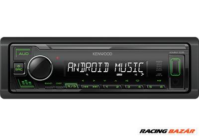 Kenwood KMM-105G USB autórádió, fejegység mechanika nélkül zöld FLAC/MP3/WMA