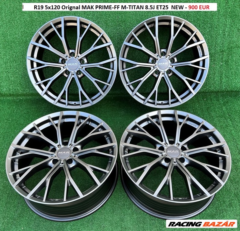 R19 5x120 Orignal MAK PRIME-FF M-TITAN 8.5J ET25 / 8.5x19 új FLOW FORMING alufelnik, BMW 3  / 5  1. kép