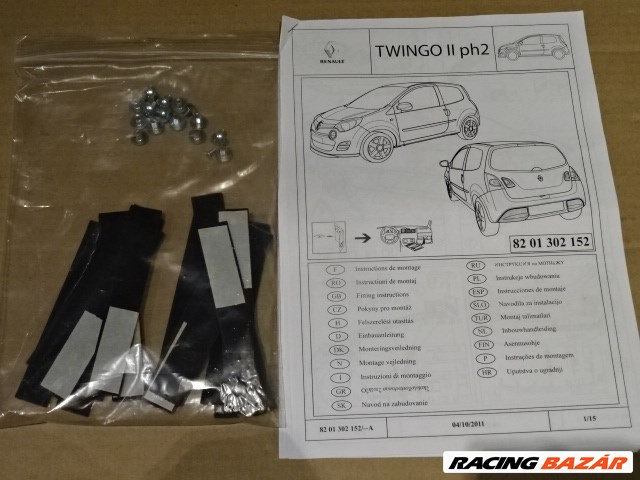 Renault Twingo 2 spoiler készlet új eredeti gyári 12. kép