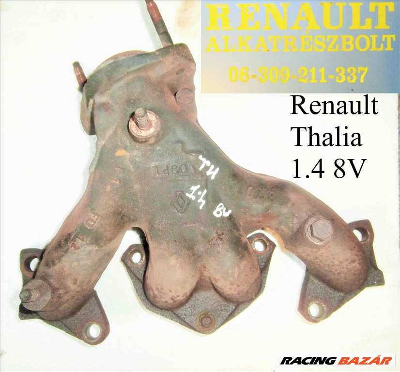 Renault Thalia 1.4 8V leömlő, kipufogócsonk  1. kép