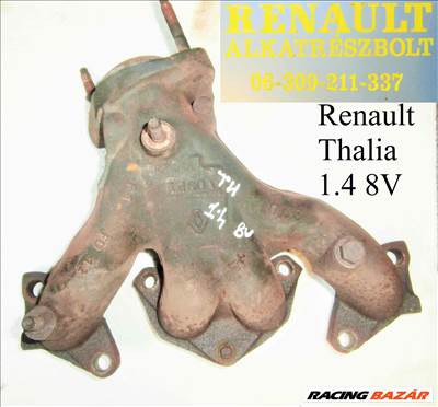 Renault Thalia 1.4 8V leömlő, kipufogócsonk 