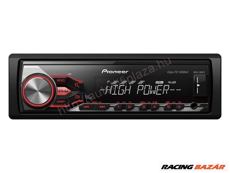 Pioneer MVH-280FD autórádió, fejegység 1din high power RDS tuner 1. kép