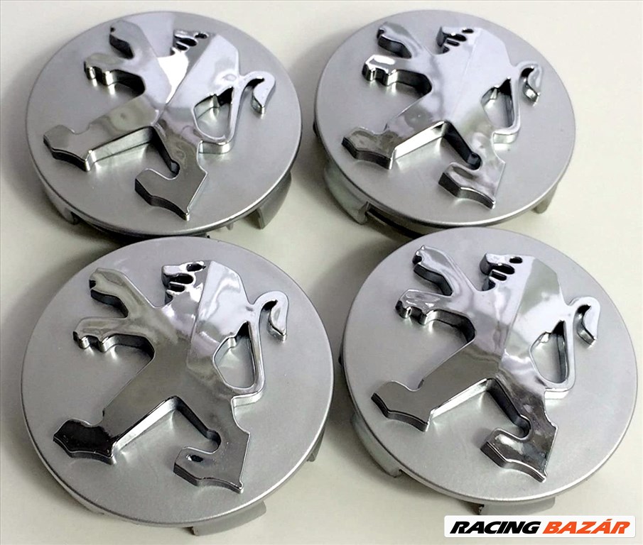 Új Peugeot felni kupak ezüst 60mm 1. kép