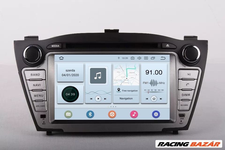 Hyundai IX35 Android 10 Multimédia GPS Fejegység Tolatókamerával 2. kép