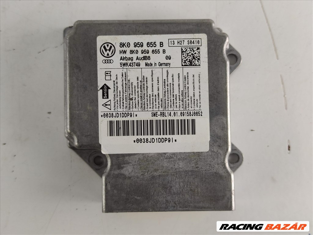 Audi A4 B8 8K Légzsákvezérlő modul  8k0959655b 1. kép