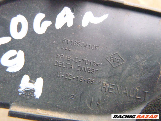 Dacia Logan II 2019 FEHÉR HÁTSÓ vonószem takaró  1. kép