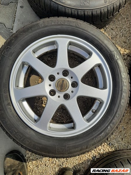  Ford Mondeo 5x108 lyukosztású 16" használt Enzo alufelni 215/55 használt Semperit téli gumi Mxx 3. kép