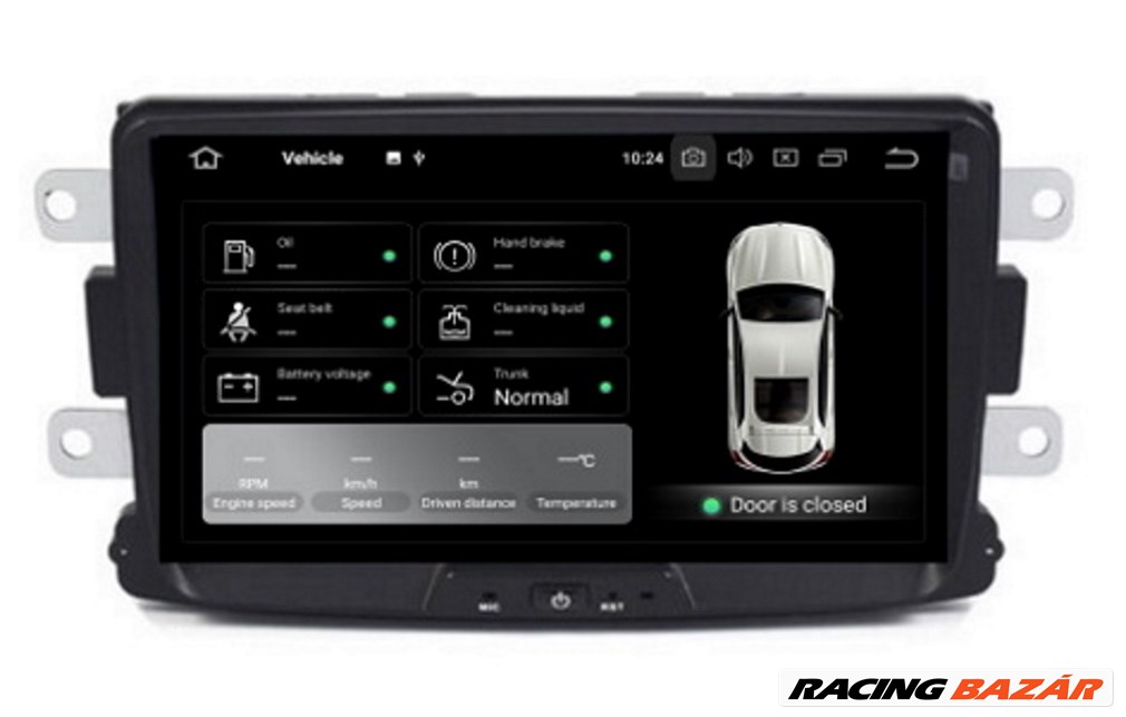 Dacia Android 10 Multimédia, 4+64GB, CarPlay, GPS, Wifi, Bluetooth, Tolatókamerával! 3. kép