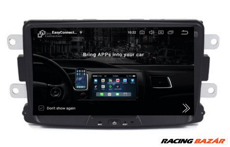 Dacia Android 10 Multimédia, 4+64GB, CarPlay, GPS, Wifi, Bluetooth, Tolatókamerával! 4. kép