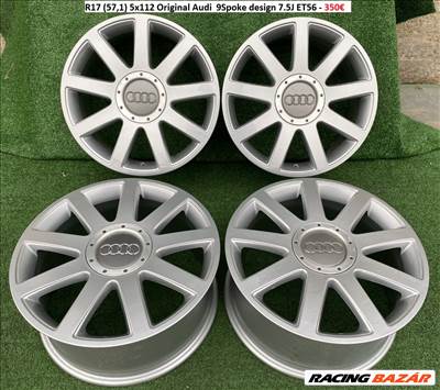 R17 5x112 Original Audi  9Spoke design 7.5J ET56 / 7.5x17 gyári felnik, eredeti alufelni szett