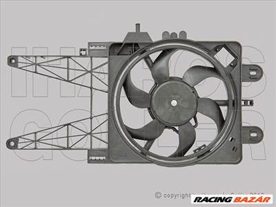 Fiat Punto 2005-2009 Grande  - Hűtőventill. kpl. (1.2, 16V +AC, 2pól. ovál csat.)