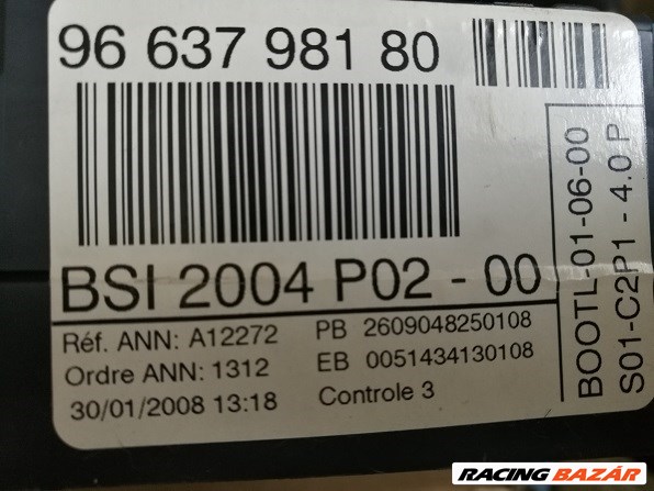Peugeot 308 I motorvezérlő gyújtáskapcsoló kulcs BSI 9664738680966379818 261201505 3. kép
