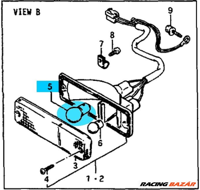 Suzuki izzó 21W fehér, fém foglalattal 2. kép