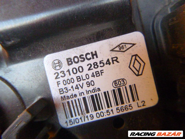 Dacia Logan II 2019, 0,9 BOSCH 90 AH generátor   23100 2854 R 1. kép