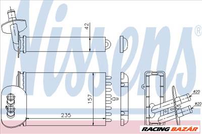 NISSENS 73977 Fűtésradiátor - VOLKSWAGEN