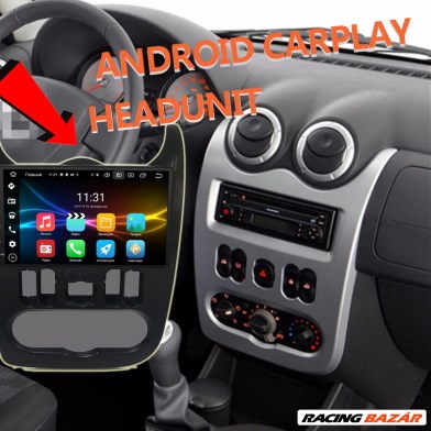 Dacia Duster, Logan Android Multimédia GPS Navigációs Fejegység Rádió Tolatókamerával 10. kép