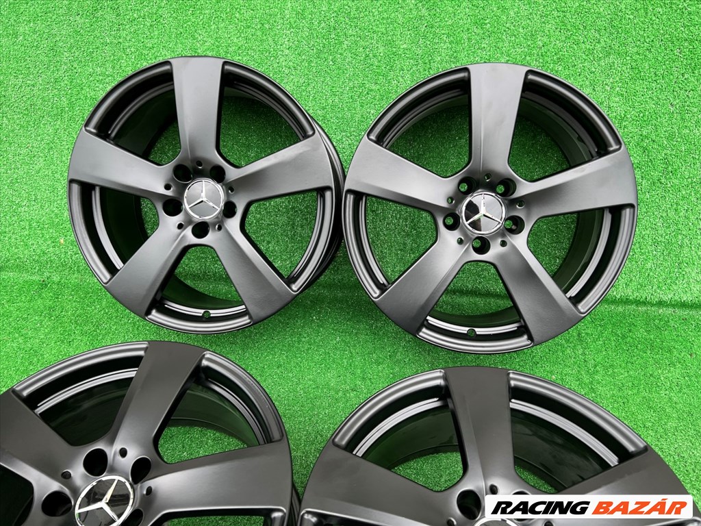 R18 5x112 Original Mercedes Black Matte 8.5J ET48 / 8.5x18 gyári felnik, eredeti alufelni szett 2. kép