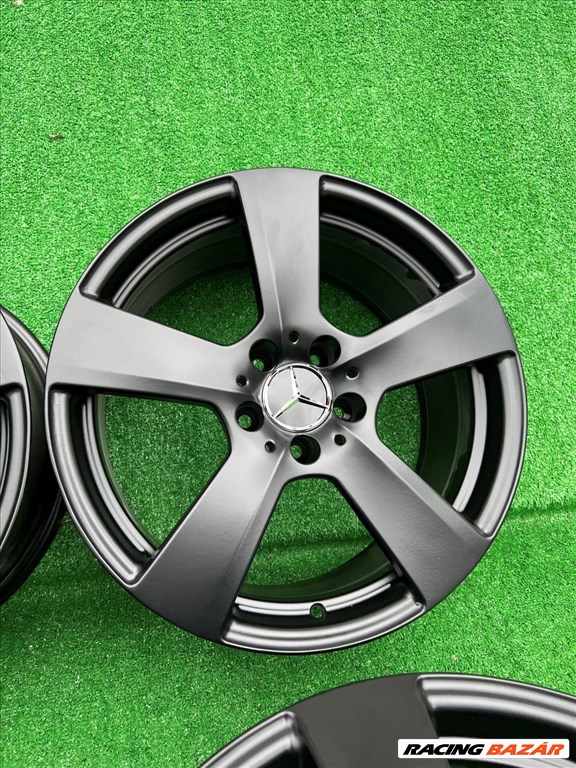 R18 5x112 Original Mercedes Black Matte 8.5J ET48 / 8.5x18 gyári felnik, eredeti alufelni szett 3. kép
