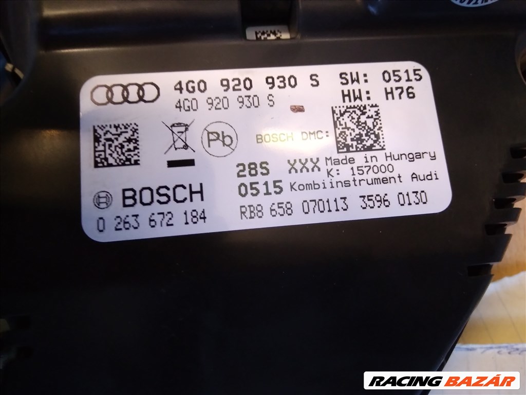 Audi S6 (C7 - 4G) Müszerfalcsoport 4g0920930s 2. kép