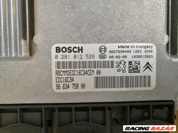Peugeot 207 motorvezérlő gyújtáskapcsoló kulcs BSI P06 9663475880966379828 281012529 2. kép