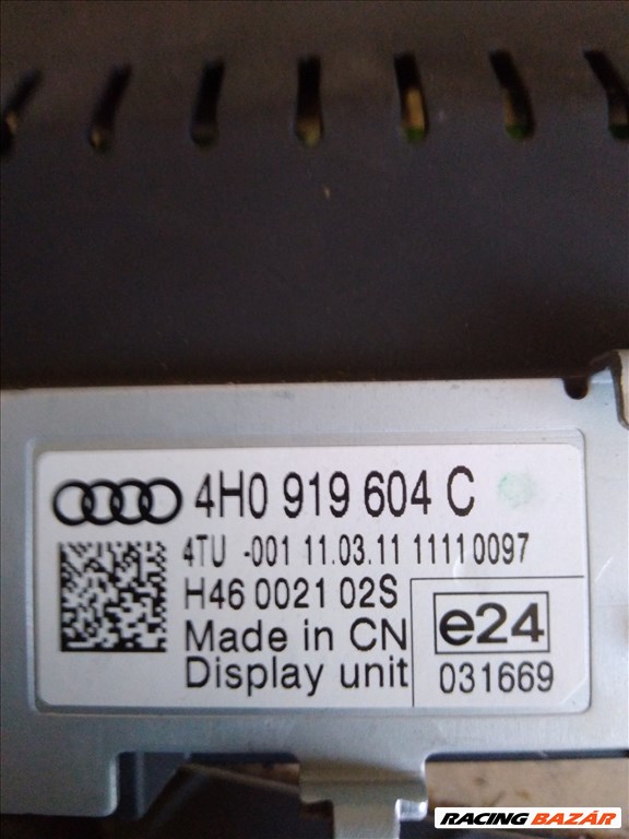 Audi A8 (D4 - 4H) Fedélzeti Monitor 4ho919604c 2. kép