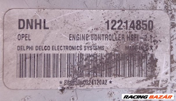 Opel Zafira A 1.6 16V DNHL 12214850 HSFI 2.1 Z14XE motorvezérlő  dnhl12214850 4. kép