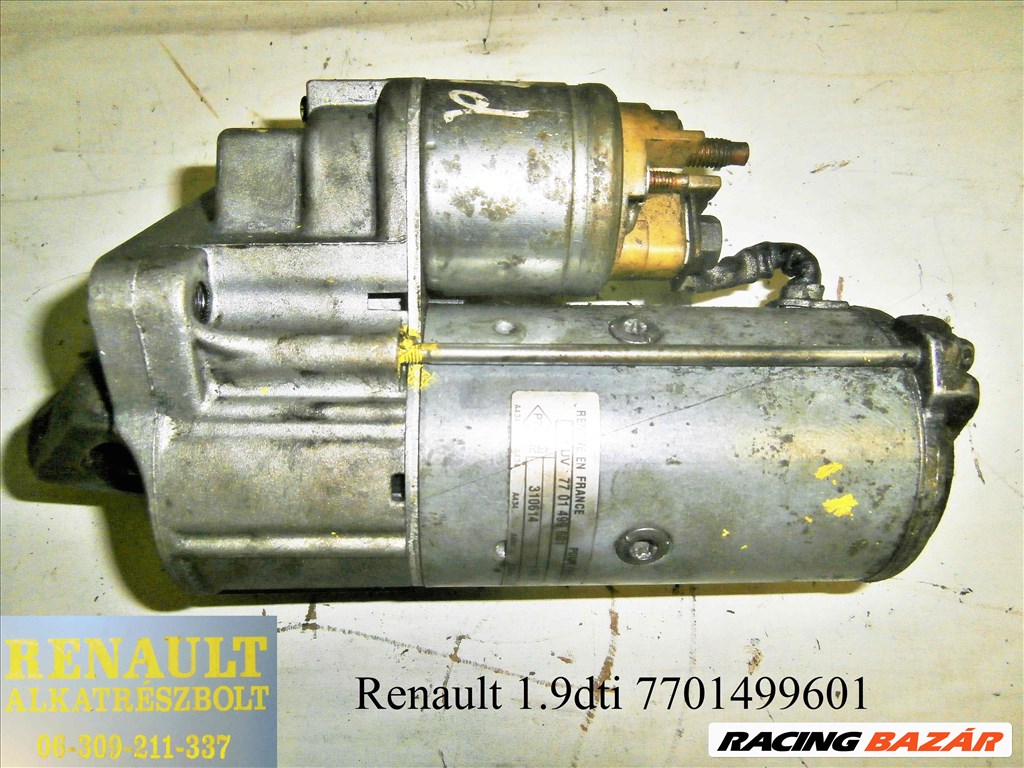 Renault 1.9dti 7701499601 önindító motor 1. kép