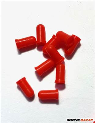 1db Szilikon kupak sapka T3 izzóra piros 3 mm
