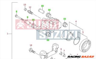 Suzuki Jimny fékcsúszka porvédő készlet 55201-86040-SET