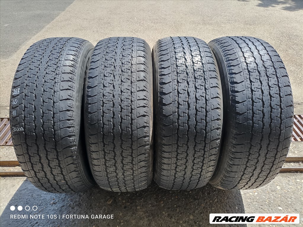  265/60 R18" Bridgestone Dueler H/T használt terepjáró garnitúra 1. kép