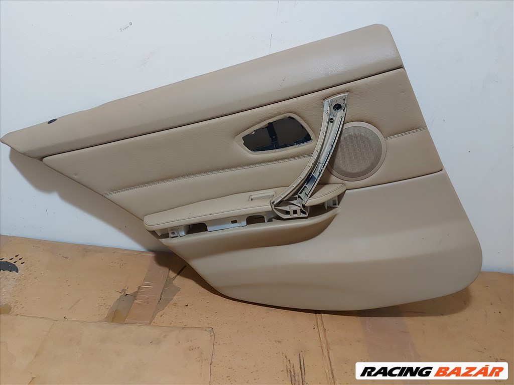 BMW 3-as sorozat E90 bal hátsó bőr ajtókárpit, bézs 1. kép