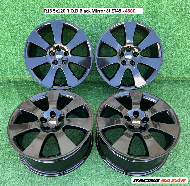 R18 5x120 R.O.D Black Mirror 8J ET45 for BMW / 8x18 felni, alufelni szett 1. kép