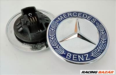 Mercedes első embléma kék-ezüst 57mm  a2128170316