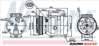 NISSENS 89281 Klímakompresszor V5