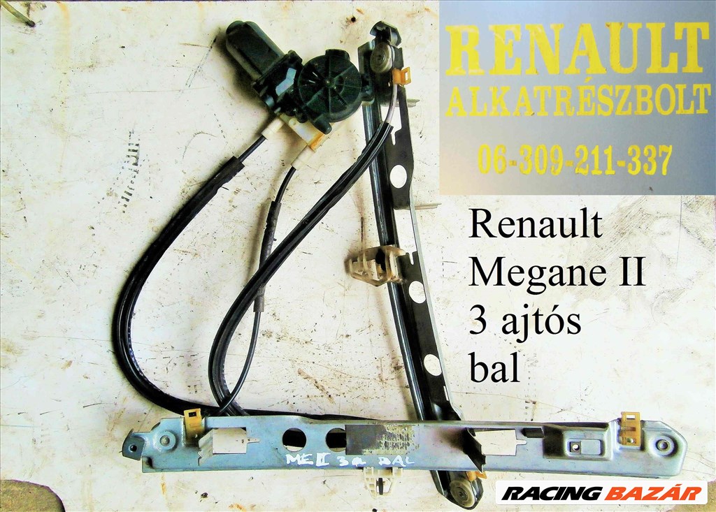 Renault Megane II 3 ajtós bal ablakemelő  1. kép