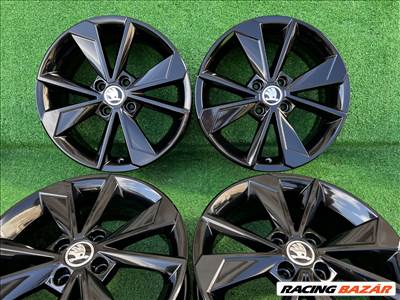 R16 4x100 Original OEM Skoda 6J ET43 Black Mirror NEW - / 6x16 gyári új felnik, eredeti alufelnik