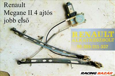 Renault Megane II 4 ajtós jobb első ablakemelő 