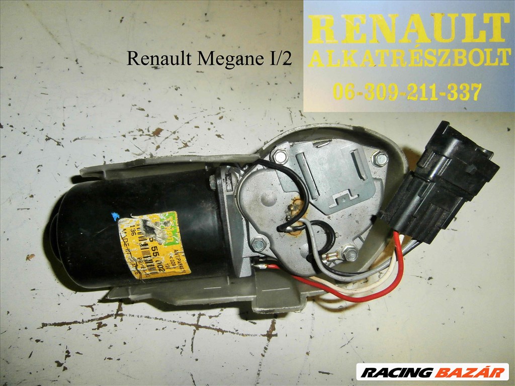 Renault Megane I/2 első ablaktörlő motor  1. kép