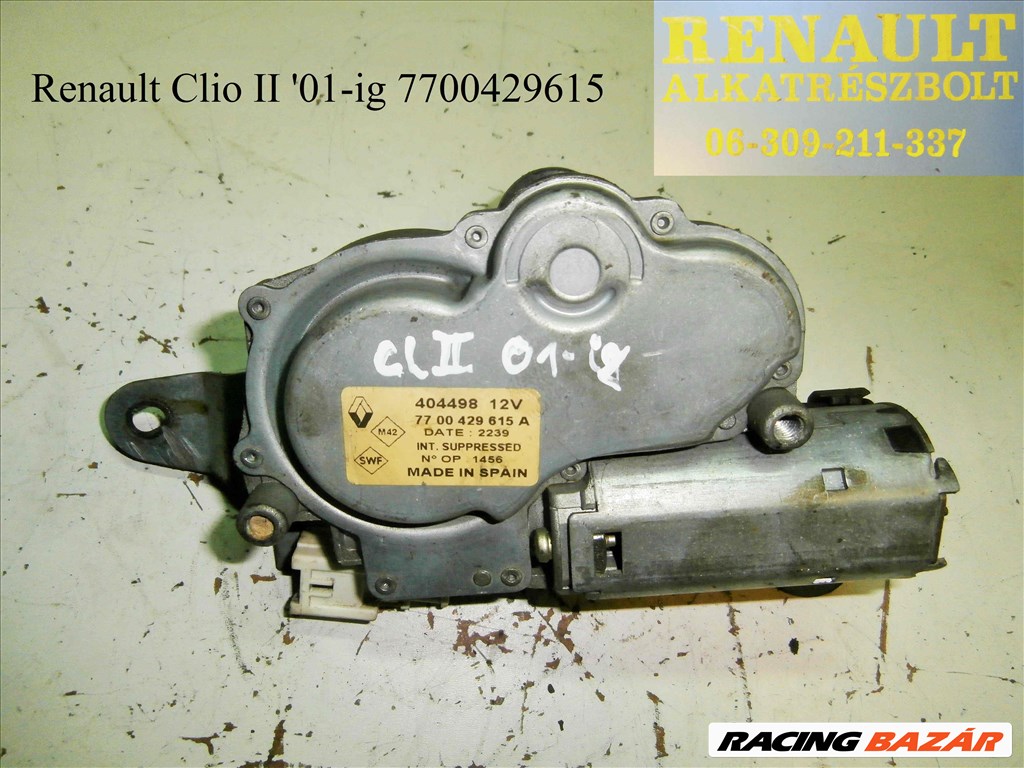 Renault Clio II 7700429615 hátsó ablaktörlő motor  1. kép