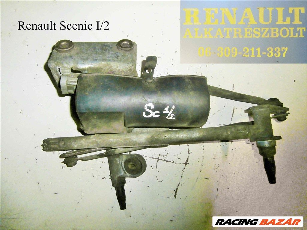 Renault Scenic I/2 első ablaktörlő motor  1. kép