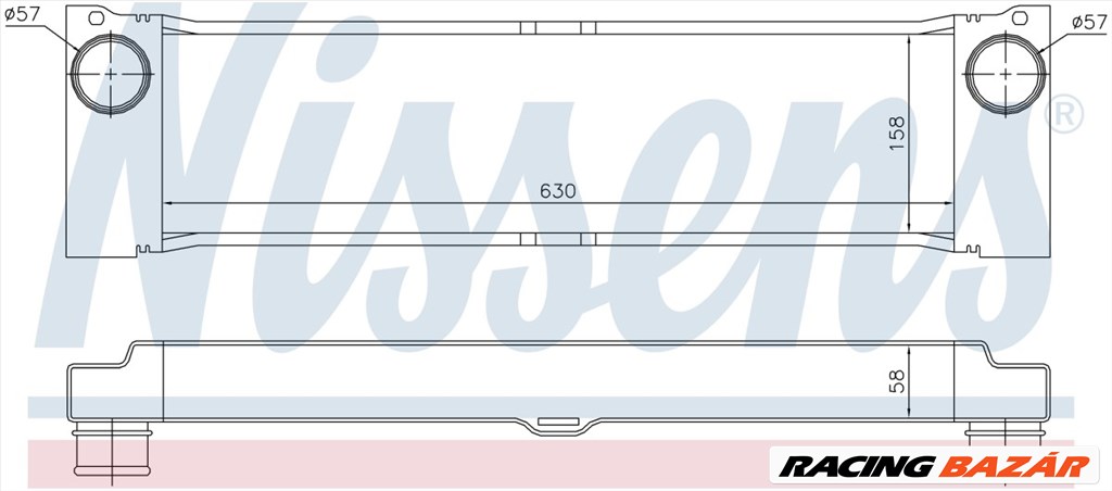 NISSENS 96531 Intercooler 1. kép