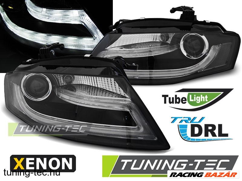 Audi A4 (B8 - 8K) AUDI A4 B8 04.08-11 TRU DRL BLACK HID XENON Tuning 1. kép
