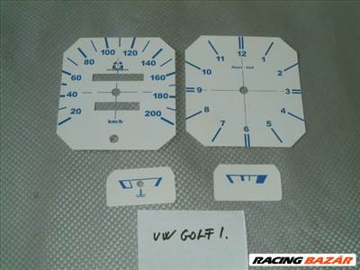 VW Golf I fehér műszerfal számlap órával