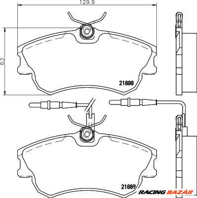 TEXTAR 2188801 - fékbetét RENAULT