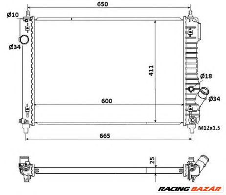 NRF 53903 - Vízhűtő (Hűtőradiátor) CHEVROLET 1. kép